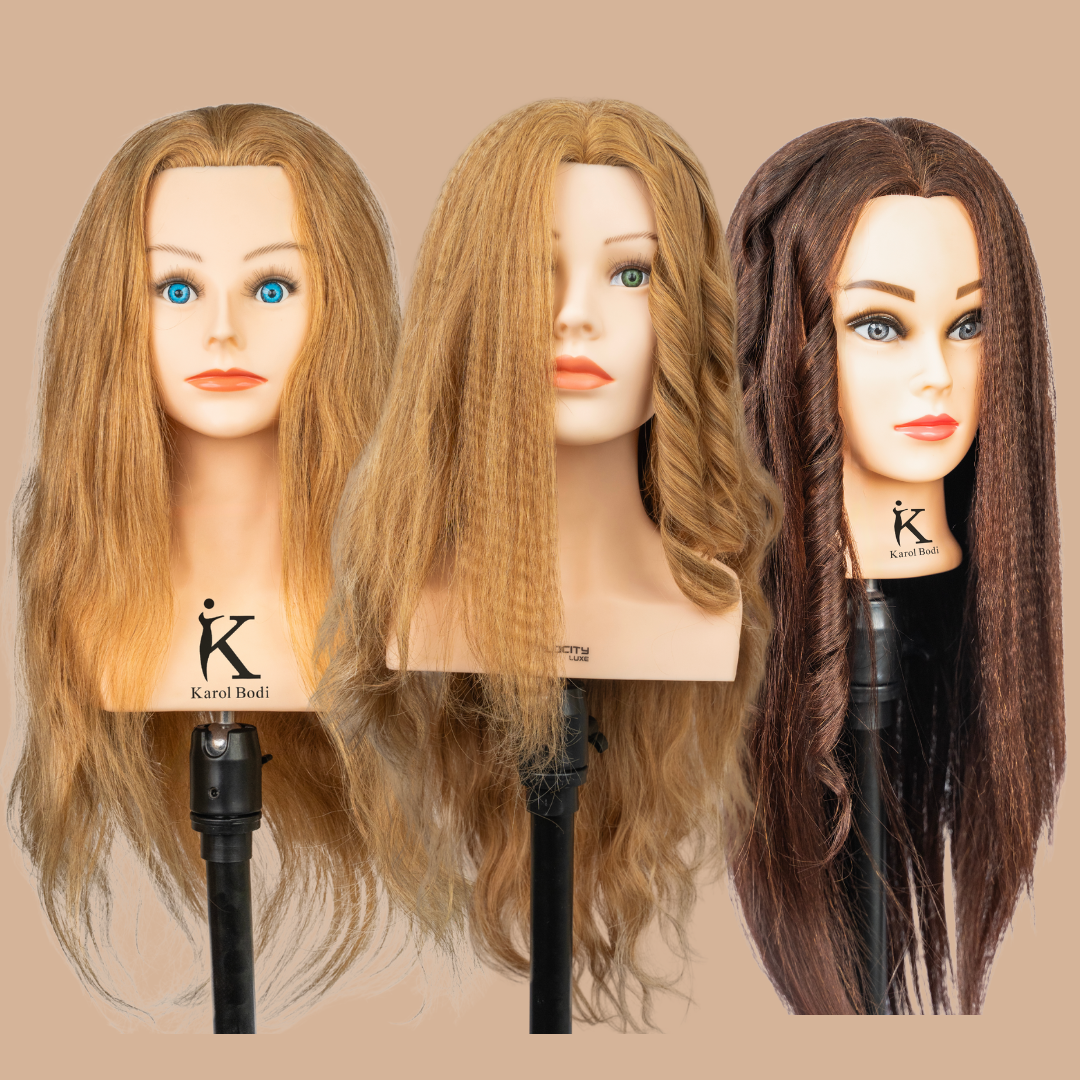 100% Human Hair Styling Dummies